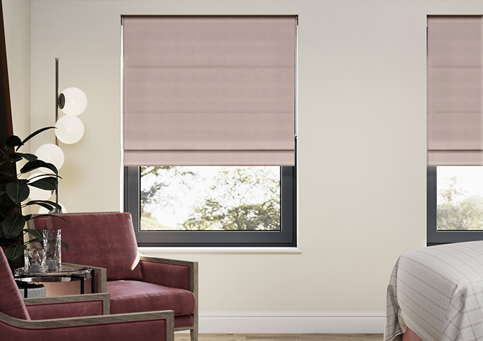Shima Faux Silk, Rose - Twist&Fit Roman Blind - Image 3